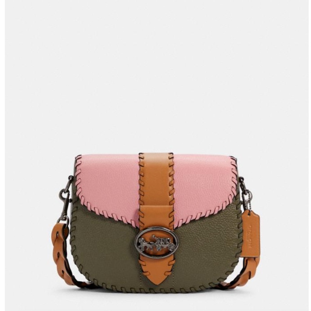 Georgie Saddlebag in Colorblock with Whipstitch🐎